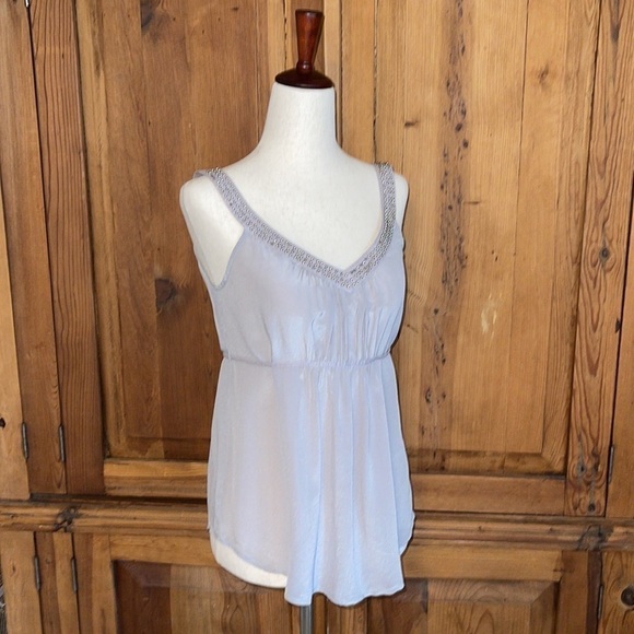 Ecote Urban Outfitters 💯 Silk grey Sleeveless Blouse Sz XS - Picture 4 of 16